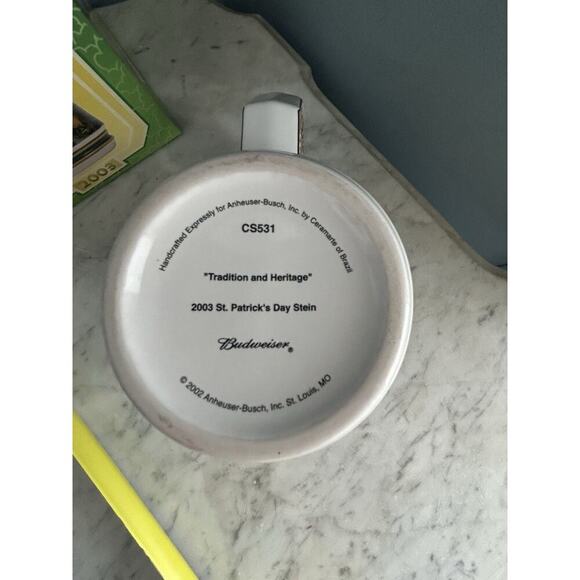 Budweiser 2003 St. Patrick's Day Tradition & Heritage Beer Stein Ireland Irish - Picture 3 of 16